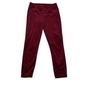 Mia Joy Joyfolie Burgundy Velvet Leggings sz 12